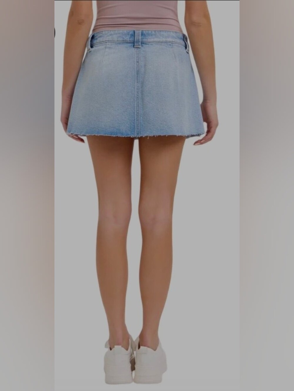 Cello Low Waisted Ruffle Denim Mini Skirt.szL. - Picture 3 of 6